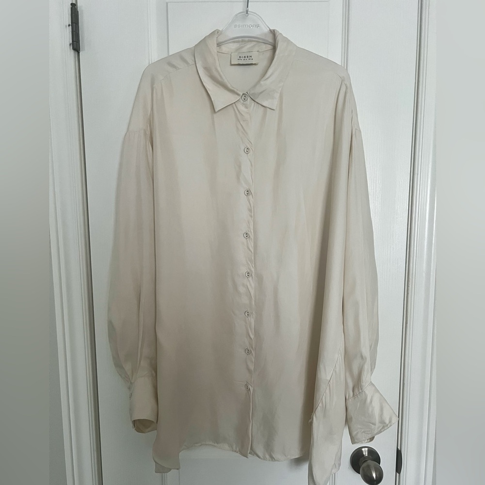 DISSH Ellison Cream oversized shirt/tunic size US 8